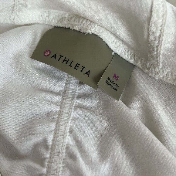 Athleta Pullover Womens M White Hoodie 1/2 Zip Athleisure - Picture 4 of 6
